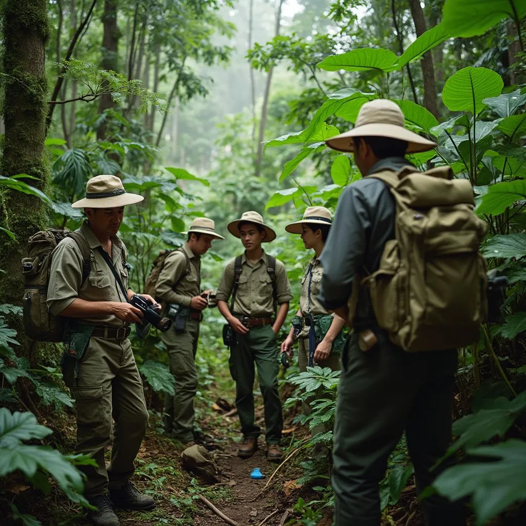 Equipo de investigación en campo