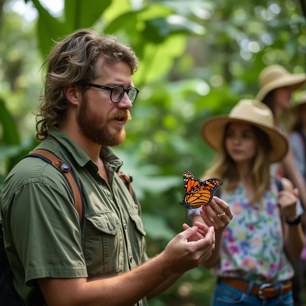 Excursión guiada en jardín de mariposas