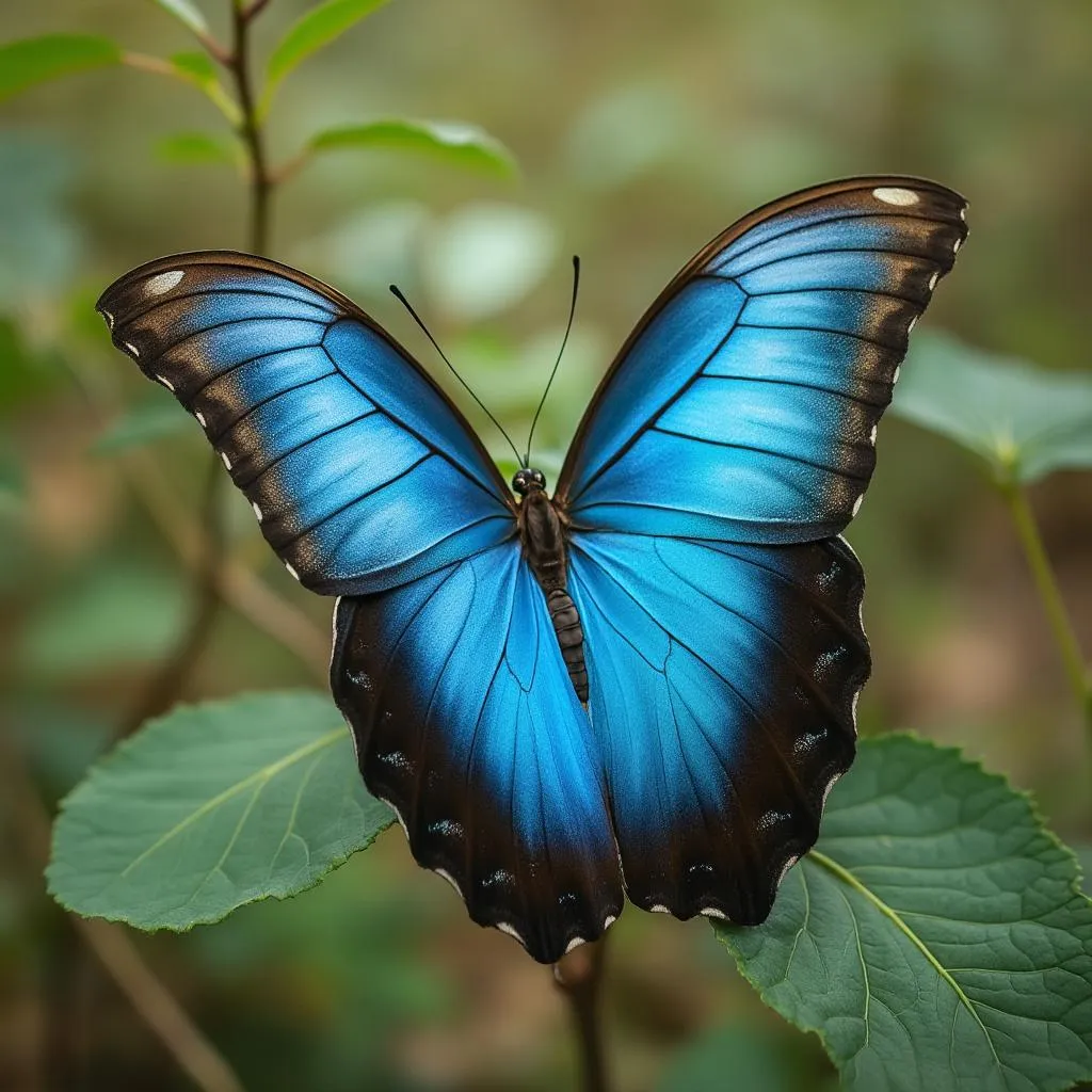 Mariposa Morpho azul